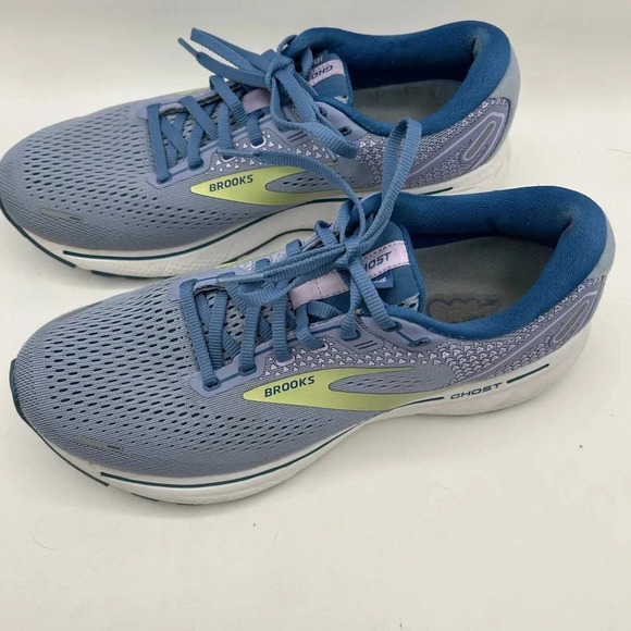 Brooks Ghost 14 Women Neutral Running Purple Impression /Dutch/ Lime Size 10 - Picture 3 of 12